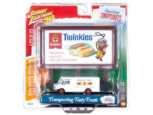 GMC Step Van White with 'Hostess' Country Billboard 'Johnny Lightning 50th Anniv.' 1/64 Diecast Model Johnny Lightning