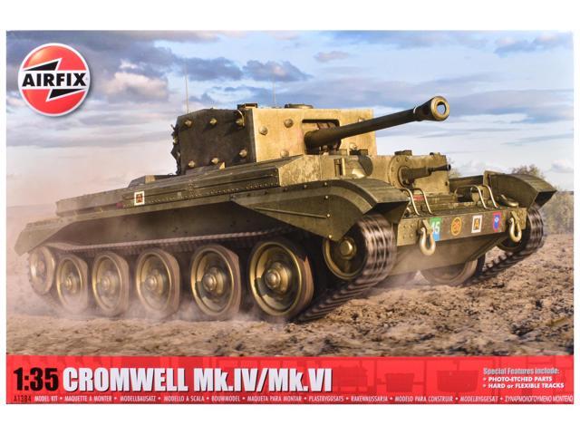 Level 3 Cromwell Mk. IV / Mk. VI Cruiser Tank with 2 Scheme Options 1/35 Plastic Model Kit by Airfix