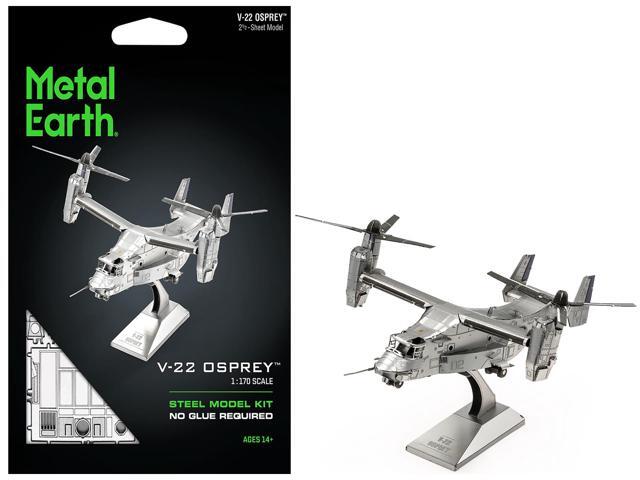 Model Kit Bell Boeing V-22 Osprey Aircraft 'United States Military' (Challenging Difficulty) Steel Model by Metal Earth