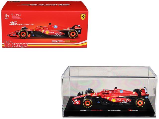 Ferrari SF-24 #16 Charles Leclerc 'F1 World Championship' (2024) with Display Case 1/43 Diecast Model Car by Bburago