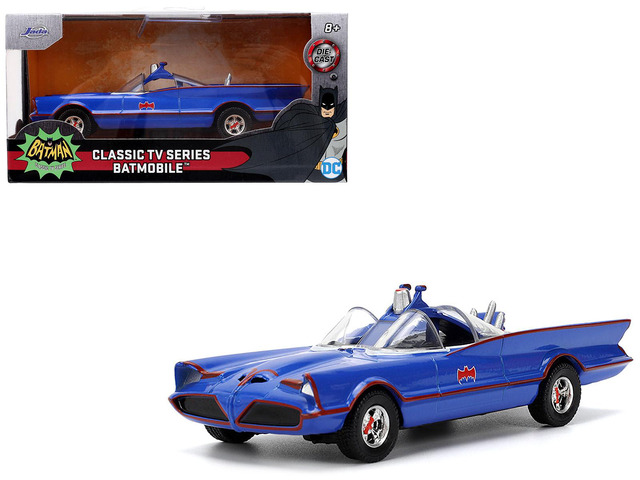 1966 Batmobile Blue 'Batman' (1966-1968) Classic TV Series 'Hollywood Rides' Series 1/32 Diecast Model Car by Jada