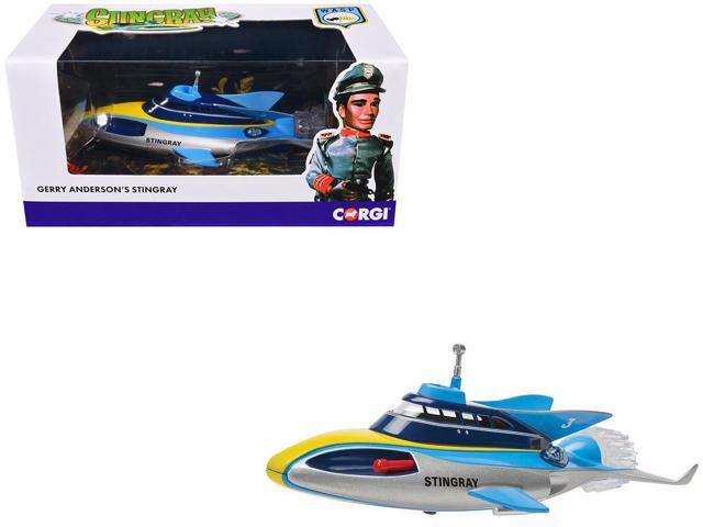 Stingray Submarine Blue and Silver with Yellow Stripes 'Gerry Anderson's Stingray' (1964) TV Series Diecast Model by Corgi