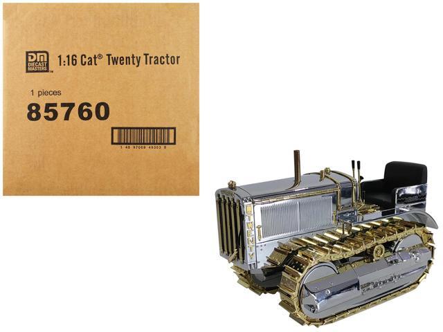 CAT Caterpillar Twenty Tractor '100th Anniversary' Chrome and Gold 'Centennial Series' 1/16 Diecast Model by Diecast Masters