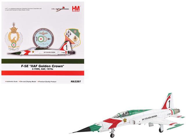 Northrop F-5E Tiger II Aircraft '#1, 3-7099, IIAF Golden Crown' Imperial Iranian Air Force 1/72 Diecast Model by Hobby Master