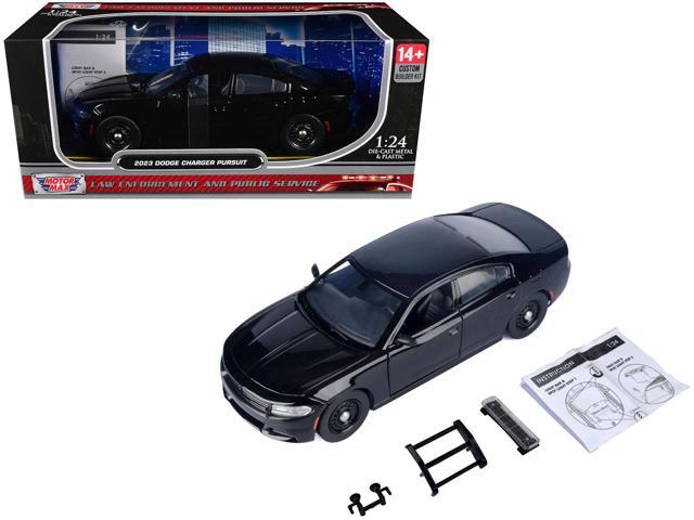 2023 Dodge Charger Pursuit Police Car Black 'Law Enforcement and Public Service' Series 1/24 Diecast Model Car by Motormax