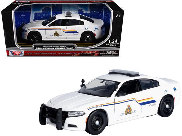 2023 Dodge Charger Pursuit Police Car 'RCMP' White 'Law Enforcement and Public Service' 1/24 Diecast Model Car by Motormax