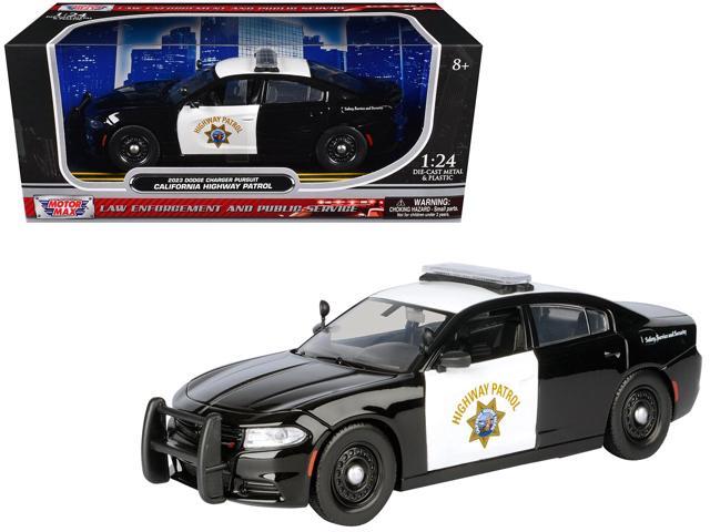 2023 Dodge Charger Pursuit Police Car Black and White 'Law Enforcement and Public Service' 1/24 Diecast Model Car by Motormax