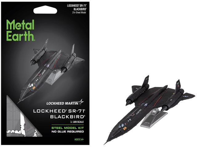 Model Kit Lockheed SR-71 Blackbird Aircraft 'United States Air Force' (Moderate Difficulty) Steel Model by Metal Earth