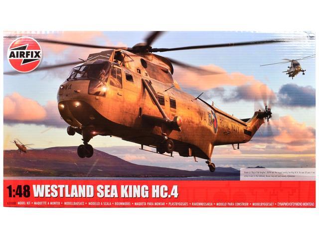 Level 4 Model Kit Westland Sea King HC.4 Helicopter with 4 Scheme Options 1/48 Plastic Model Kit by Airfix