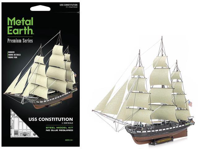 Model Kit USS Constitution Warship (Challenging Difficulty) Steel Model Kit by Metal Earth