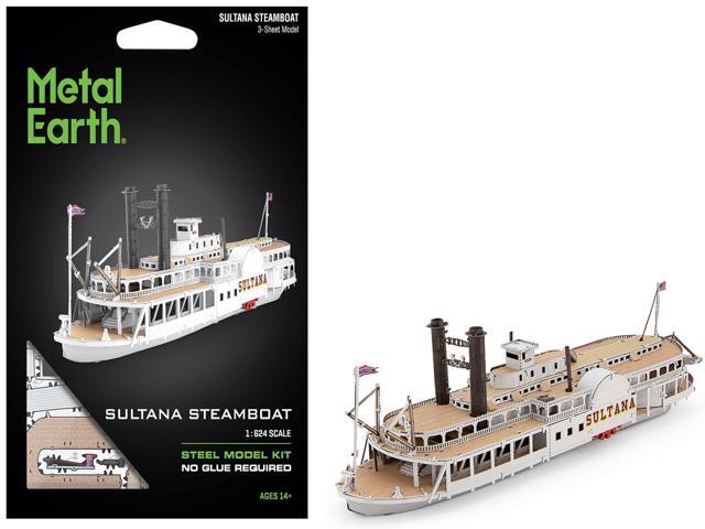 Model Kit Sultana Steamboat (Moderate Difficulty) Steel Model Kit by Metal Earth