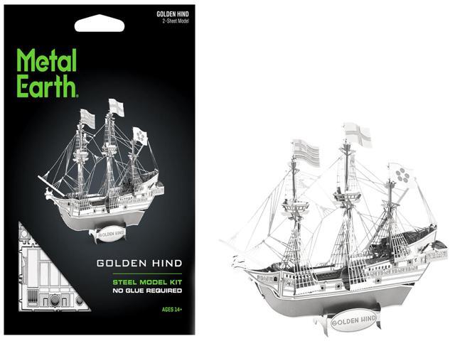Model Kit Golden Hind Galleon (Moderate Difficulty) Steel Model Kit by Metal Earth