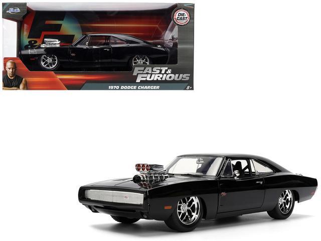 1970 Dodge Charger R/T Black 'Furious 7' (2015) Movie 'Fast & Furious' Series 1/24 Diecast Model Car by Jada