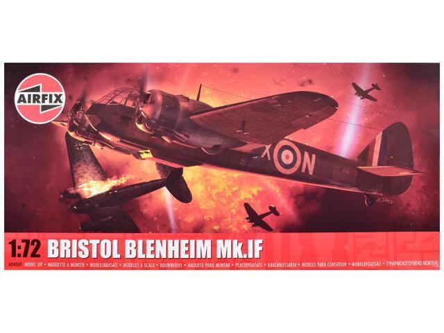 Level 2 Model Kit of Bristol Blenheim Mk. IF Aircraft with 2 Scheme Options 1/72 Plastic Model kit by Airfix