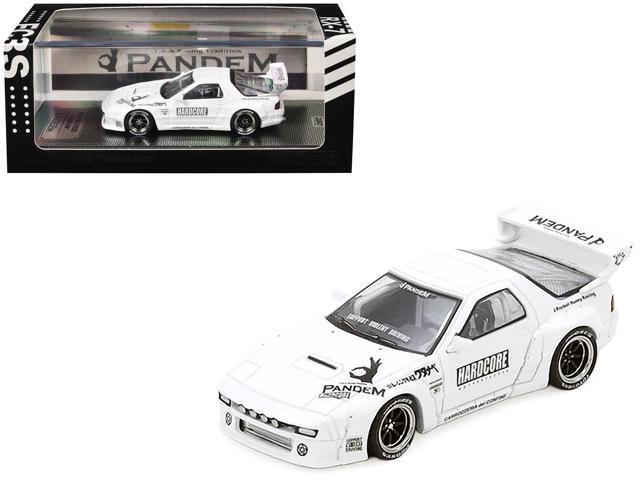 Mazda RX7 (FC3S) 'Pandem Aero' Widebody Kit White with Graphics 1/64 Diecast Model Car by Inno Models