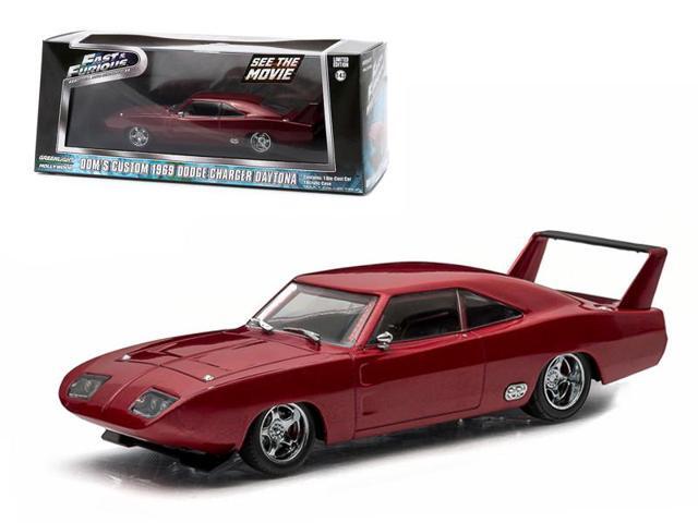 Dom's 1969 Dodge Charger Daytona Maroon Fast and Furious 6' Movie 2013 1/43 Diecast Model Car by Greenlight'