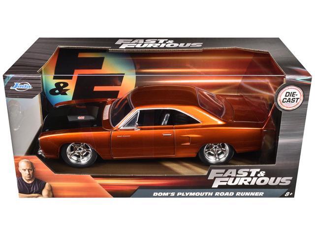 Dom's 1970 Plymouth Road Runner Copper with Black Hood 'Fast & Furious 7' (2015) Movie 1/24 Diecast Model Car by Jada