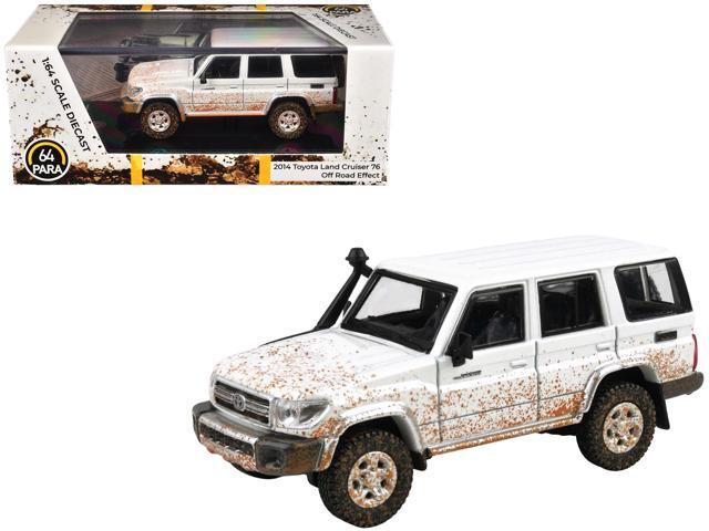 2014 Toyota Land Cruiser 76 White (Dirty Off Road Effect) 1/64 Diecast Model Car by Paragon