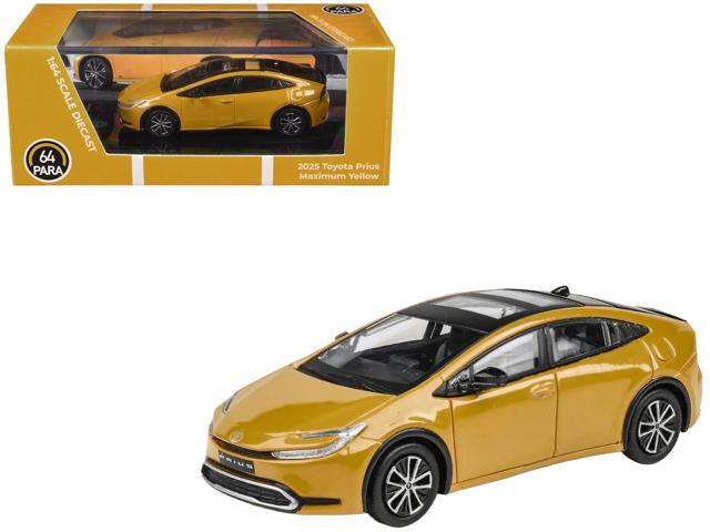 2023 Toyota Prius Maximum Yellow with Black Top and Sun Roof 1/64 Diecast Model Car by Paragon