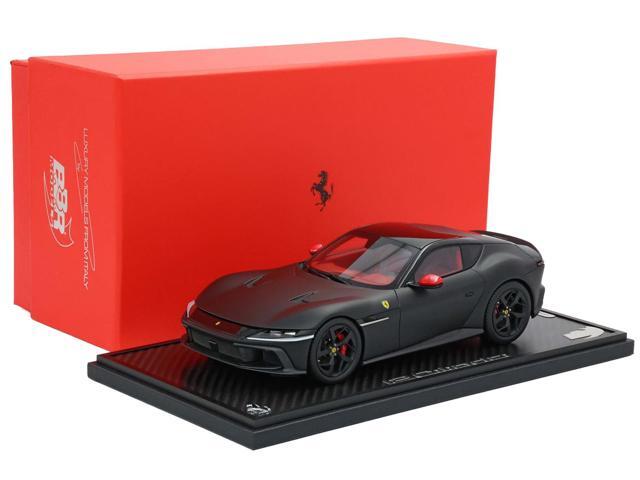 Ferrari 12Cilindri with Panoramic Roof Matt Black with DISPLAY CASE Limited Edition to 48 pieces 1/18 Model Car by BBR Models