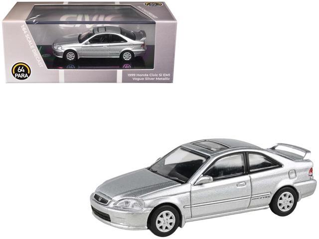 1999 Honda Civic Si EM1 Vogue Silver Metallic with Sunroof 1/64 Diecast Model Car by Paragon