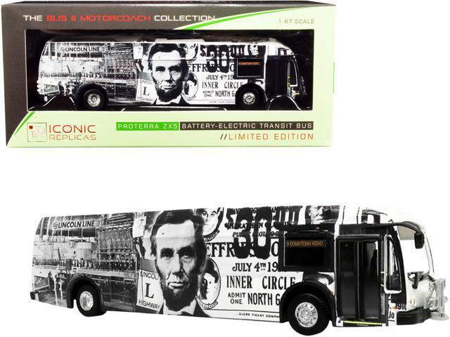 Proterra ZX5 Battery-Electric Transit Bus #9 'Downtown Reno' 'Lincoln Line' (Nevada) 1/87 (HO) Diecast Model by Iconic Replicas