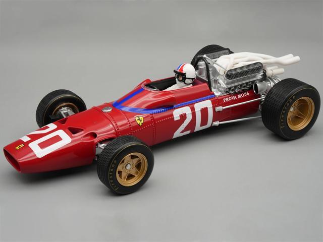 Ferrari 312/67 #20 Chris Amon 3rd Place F1 'Monaco GP' (1967) 'Mythos Series' with Figure and Case 1/18 Model Car by Tecnomodel