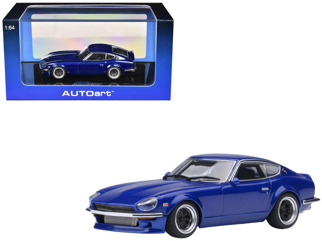 Nissan Fairlady Z RHD 'Akuma No Z' Blue Metallic 'Wangan Midnight - Comic #4 Version' Manga 1/64 Model Car by Autoart