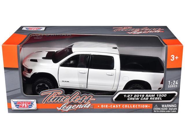 2019 RAM 1500 Rebel Crew Cab Pickup Truck White 1/24-1/27 Diecast Model Car by Motormax