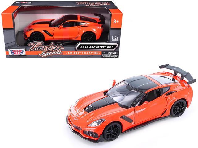 2019 Chevrolet Corvette ZR1 Orange with Black Accents 1/24 Diecast Model Car by Motormax