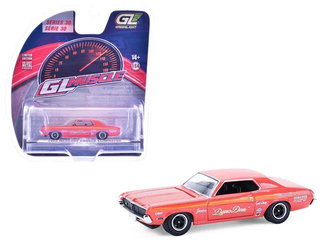 1969 Mercury Cougar Eliminator 'Dyno Don' Red with Orange Stripes 'GreenLight Muscle' 1/64 Diecast Model Cars by Greenlight