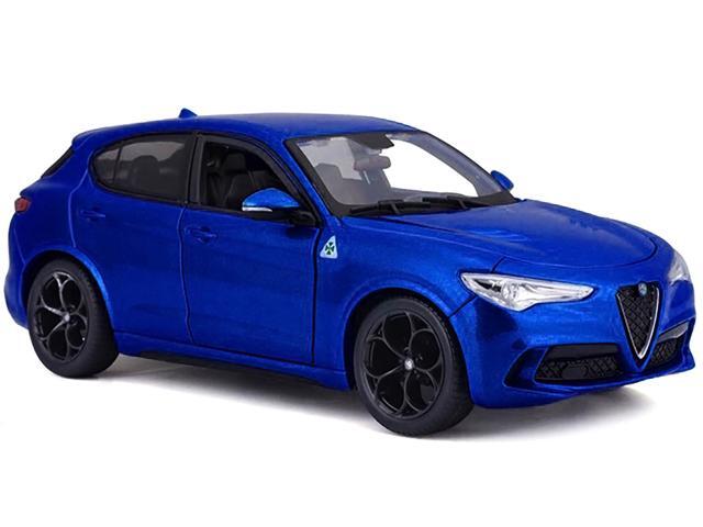 Alfa Romeo Stelvio Quadrifoglio Blue 1/24 Diecast Model Car by Bburago
