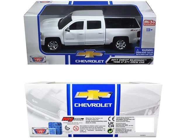 2017 Chevrolet Silverado 1500 LT Z71 Crew Cab Pickup Truck White 1/27 Diecast Model Car by Motormax