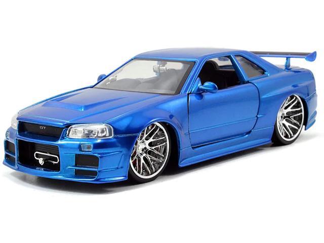 Brian's Nissan GTR Skyline R34 Blue 'Fast & Furious' Movie 1/24 Diecast Model Car by Jada