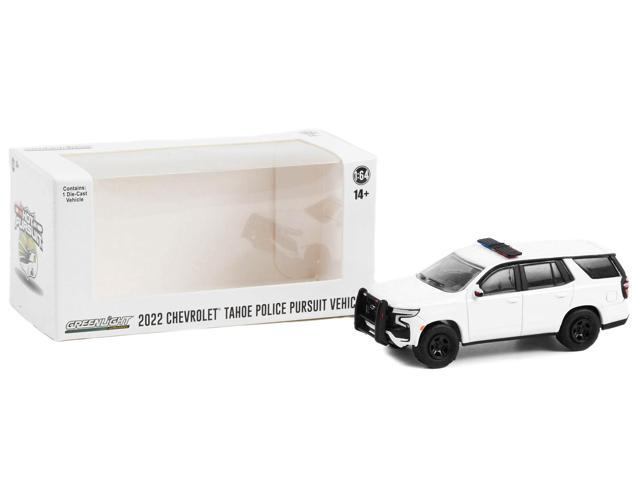 2022 Chevrolet Tahoe Police Pursuit Vehicle (PPV) White 'Hot Pursuit' 'Hobby Exclusive' Series 1/64 Diecast Model Car by Greenlight
