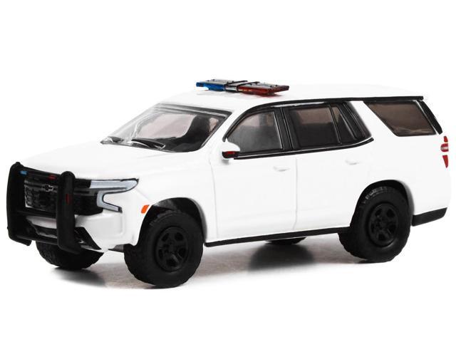 2022 Chevrolet Tahoe Police Pursuit Vehicle (PPV) White 'Hot Pursuit' 'Hobby Exclusive' Series 1/64 Diecast Model Car by Greenlight