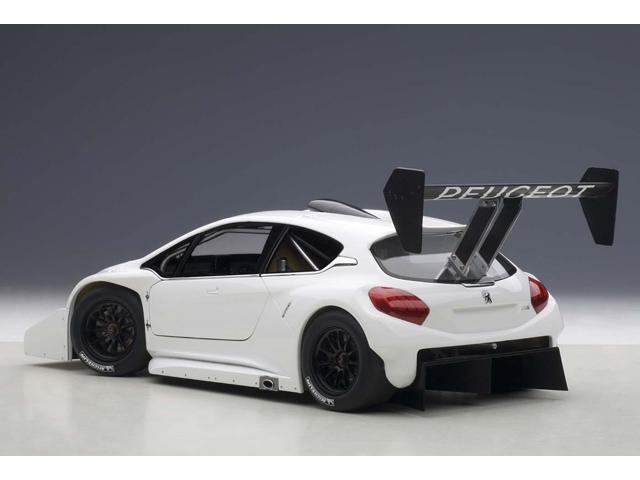2013 Peugeot 208 T16 Pikes Peak Race Car Plain White Version 1/18 Model Car by Autoart