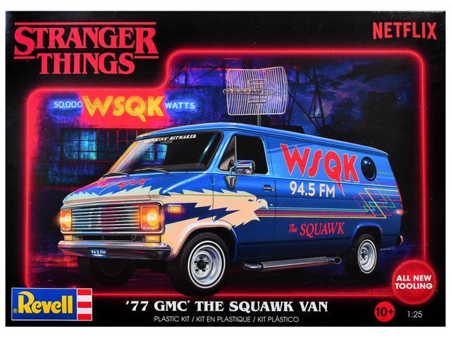 Level 3 1977 GMC 'WSQK Squawk' Van 'Stranger Things' (2016-2025) TV Series 1/25 Plastic Model Kit by Revell
