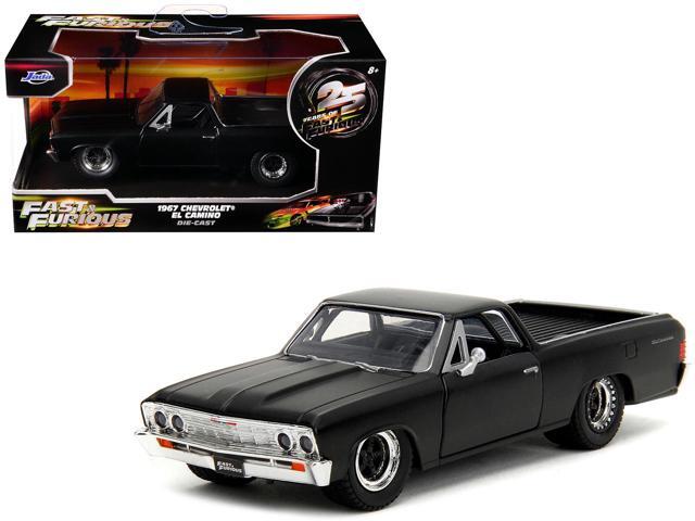 1967 Chevrolet El Camino Matt Black 'Fast & Furious' Series 1/32 Diecast Model Car by Jada