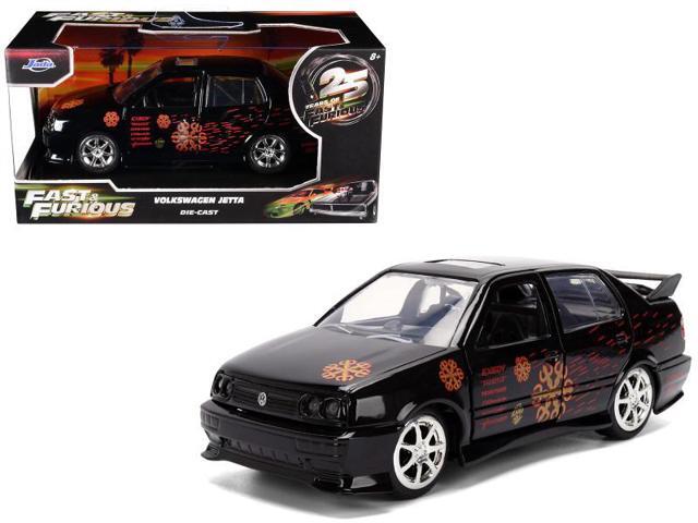 Volkswagen Jetta Black with Graphics 'Fast & Furious Remix - 25th Anniversary' Series 1/32 Diecast Model Car by Jada