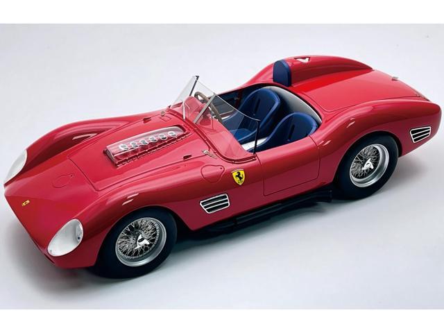 Ferrari 250 TR59-60 'Press Version' Rosso Corsa Red with Blue Interior 'Mythos Series' with Case 1/18 Model Car by Tecnomodel