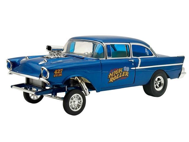 1957 Chevrolet 150 Gasser 'High Roller' Blue Metallic Limited Edition to 300 pieces Worldwide 1/18 Diecast Model Car by ACME