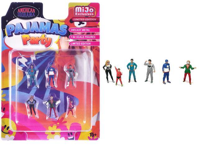 'Pajamas Party' 6 piece Diecast Figure Set (6 Figures) Limited Edition for 1/64 Scale Models by American Diorama