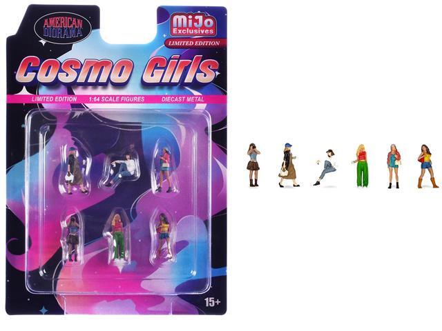 'Cosmo Girls' 6 piece Diecast Figure Set (6 Figures) Limited Edition for 1/64 Scale Models by American Diorama