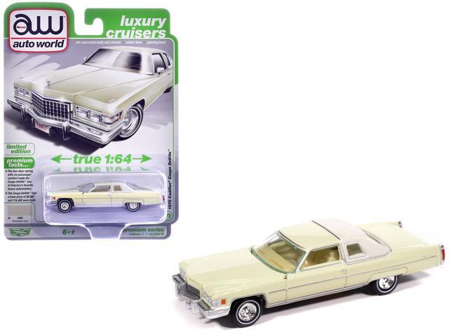 1976 Cadillac Coupe DeVille Phoenician Ivory 'Luxury Cruisers' Series 1/64 Diecast Model Car by Auto World