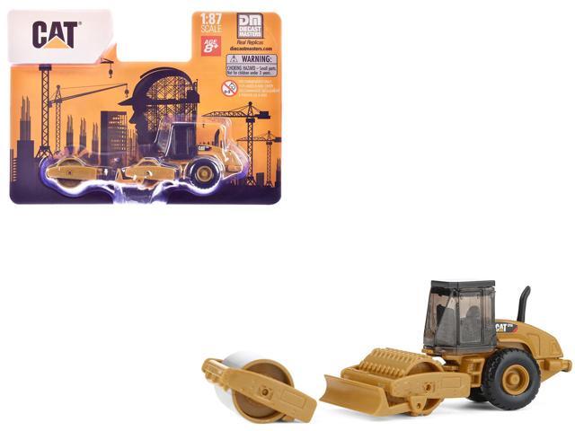 CAT Caterpillar CS56 Roller with Interchangeable Front Attachment Yellow 1/87 (HO) Scale Diecast Model by Diecast Masters