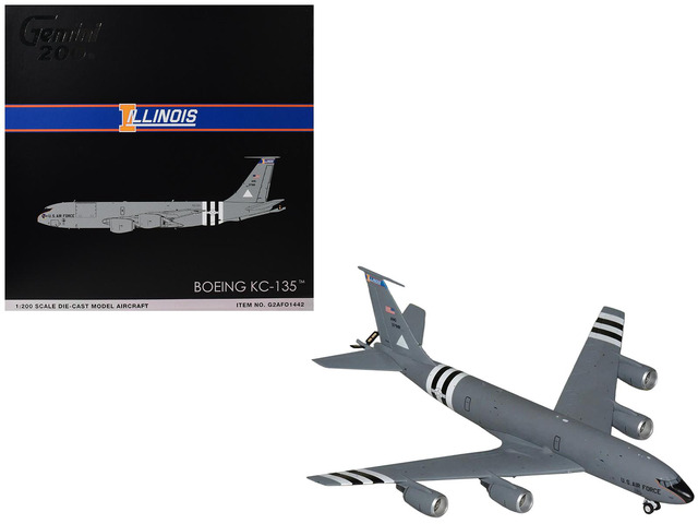 Boeing KC-135R Stratotanker Tanker Aircraft 'Illinois Air National Guard' US Air Force 1/200 Diecast Model by GeminiJets