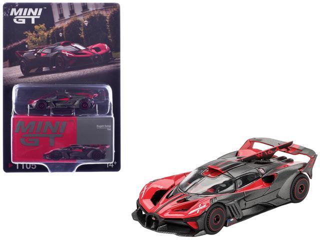 Bugatti Bolide Red and Carbon Fiber Limited Edition 1/64 Diecast Model Car by Mini GT