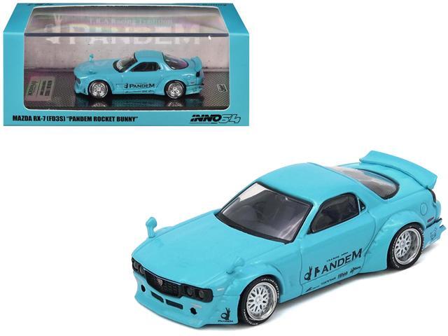 Mazda RX-7 (FD3S) RHD (Right Hand Drive) 'Pandem Rocket Bunny' Light Blue 1/64 Diecast Model Car by Inno Models