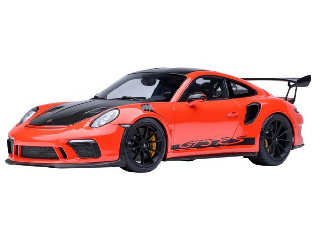 Porsche 911 (991.2) GT3 RS Weissach Lava Orange with Carbon Hood and Top 1/18 Model Car by Autoart